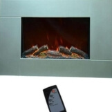 Syntrox Germany Wandkamin mit Fernbedienung Silber WK-1800W-S - 1